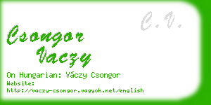 csongor vaczy business card