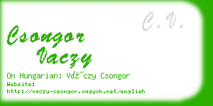 csongor vaczy business card